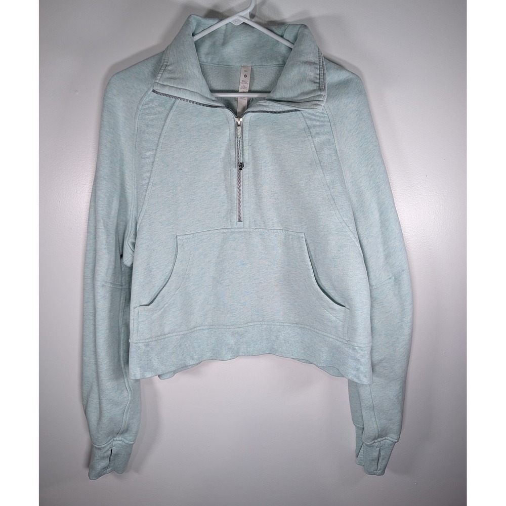 Lululemon Scuba Oversized Half Zip Hoodie Light Mint Heather M/L Pullover